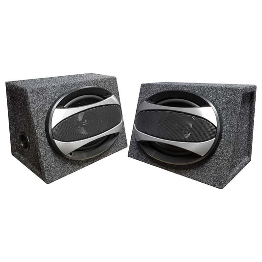 AudioDrift Loaded 6x9" 500 Watt Max 4 Way Single Boxes (Pair)