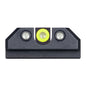 Night Fision Night Sight Set for CZ-USA P-10 C/F Yellow Front Ring/Black U-Notched Rear Rings
