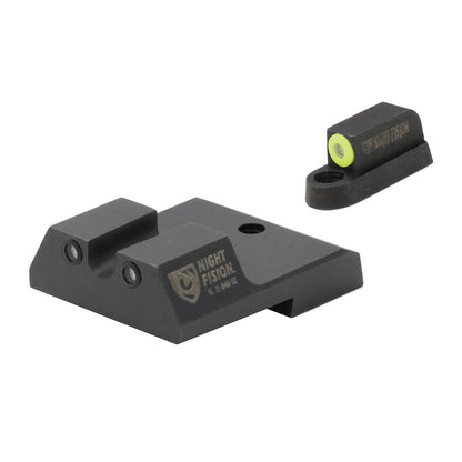Night Fision Night Sight Set for CZ-USA P-10 C/F Yellow Front Ring/Black U-Notched Rear Rings