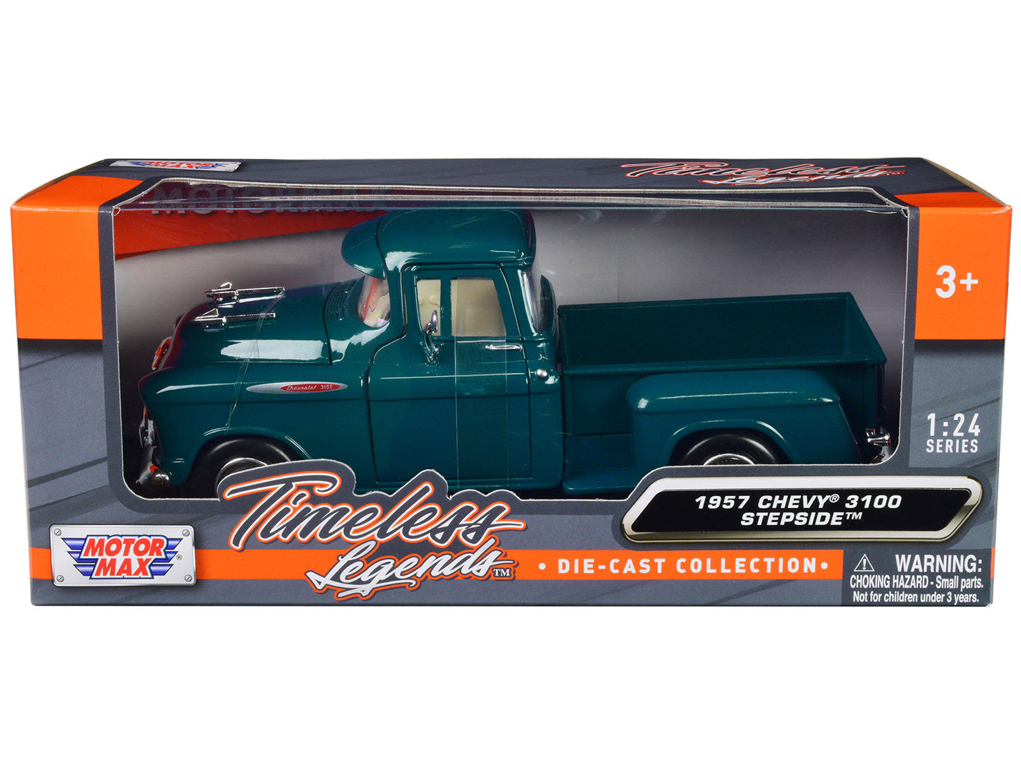 1957 Chevrolet 3100 Stepside Pickup Truck Teal Metallic "Timeless Legends" Series 1/24 Diecast Model Car by Motormax <h2>1957 Motormax</h2> <p>High-quality perfect for collectors and enthusiasts. Feat