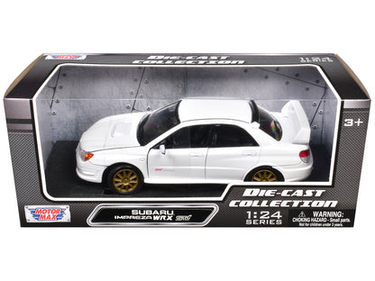 Subaru Impreza WRX STi White 1/24 Diecast Model Car by Motormax <h2>Subaru Motormax</h2> <p>High-quality perfect for collectors and enthusiasts. Features detailed interior exterior craftsmanship, real