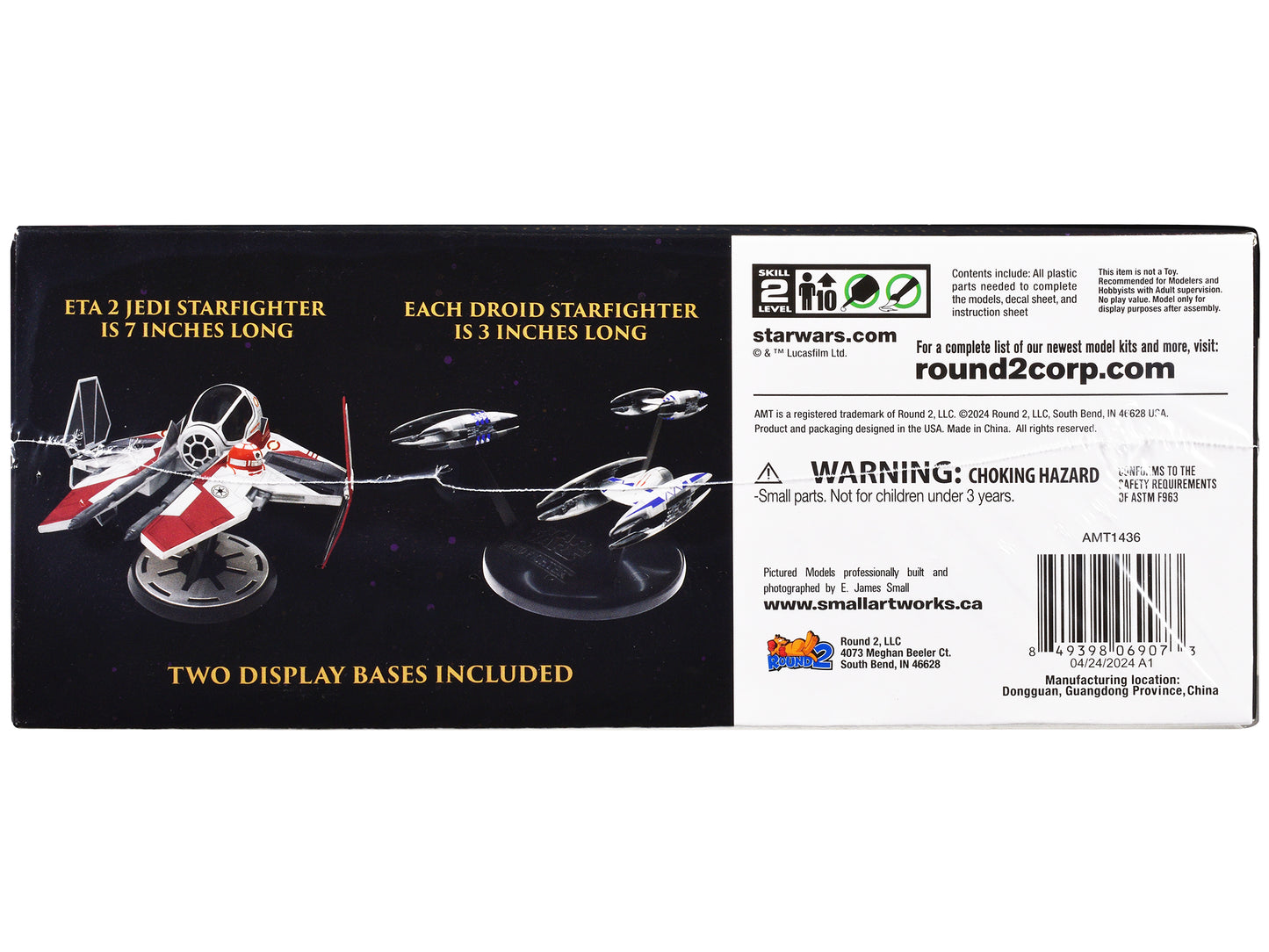 Skill 2 Model Kit ETA Jedi Starfighter VS. Droid Starfighters 4 Set "Star Wars: Episode III - Revenge of the Sith" (2005) Movie 1/48 Scale by AMT <h2>Skill AMT</h2> <p>High-quality diecast car perfect