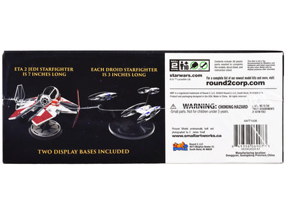 Skill 2 Model Kit ETA Jedi Starfighter VS. Droid Starfighters 4 Set "Star Wars: Episode III - Revenge of the Sith" (2005) Movie 1/48 Scale by AMT <h2>Skill AMT</h2> <p>High-quality diecast car perfect