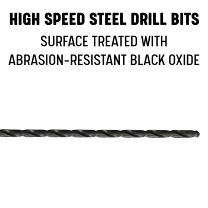DRILL AMERICA 17/32" x 12" HSS Extra Long Drill Bit with 1/2-Shank Drill Bit