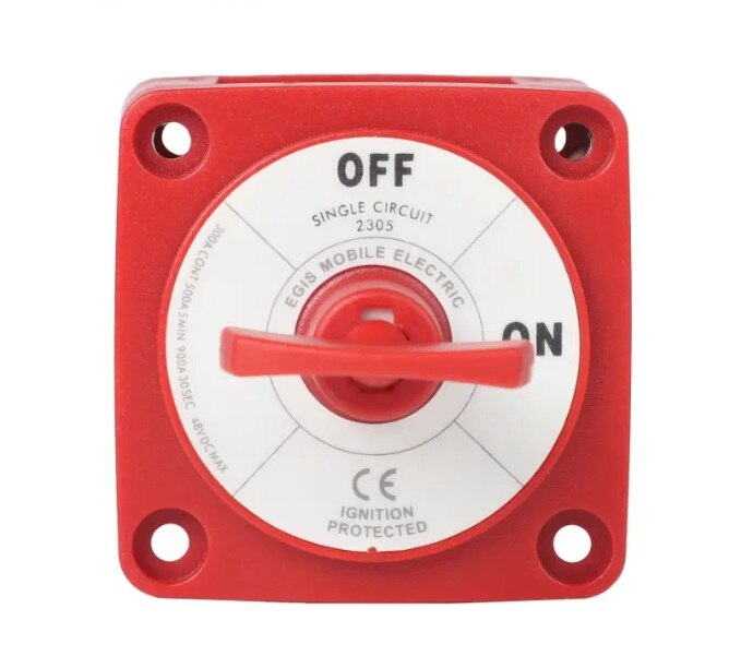 EGIS 2305 m-Series 300A Wtron Battery Switch Off/On, Key Actuator