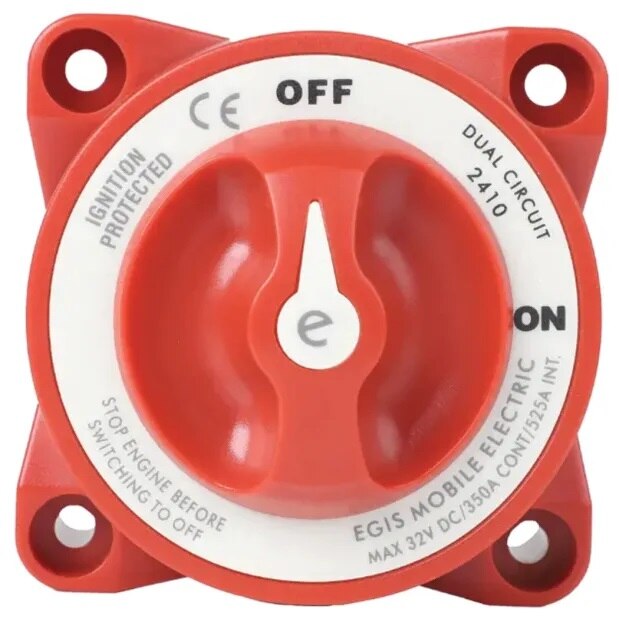 EGIS 2410 e-Series 350A Wtron Dual Circuit Battery Switch Off/On