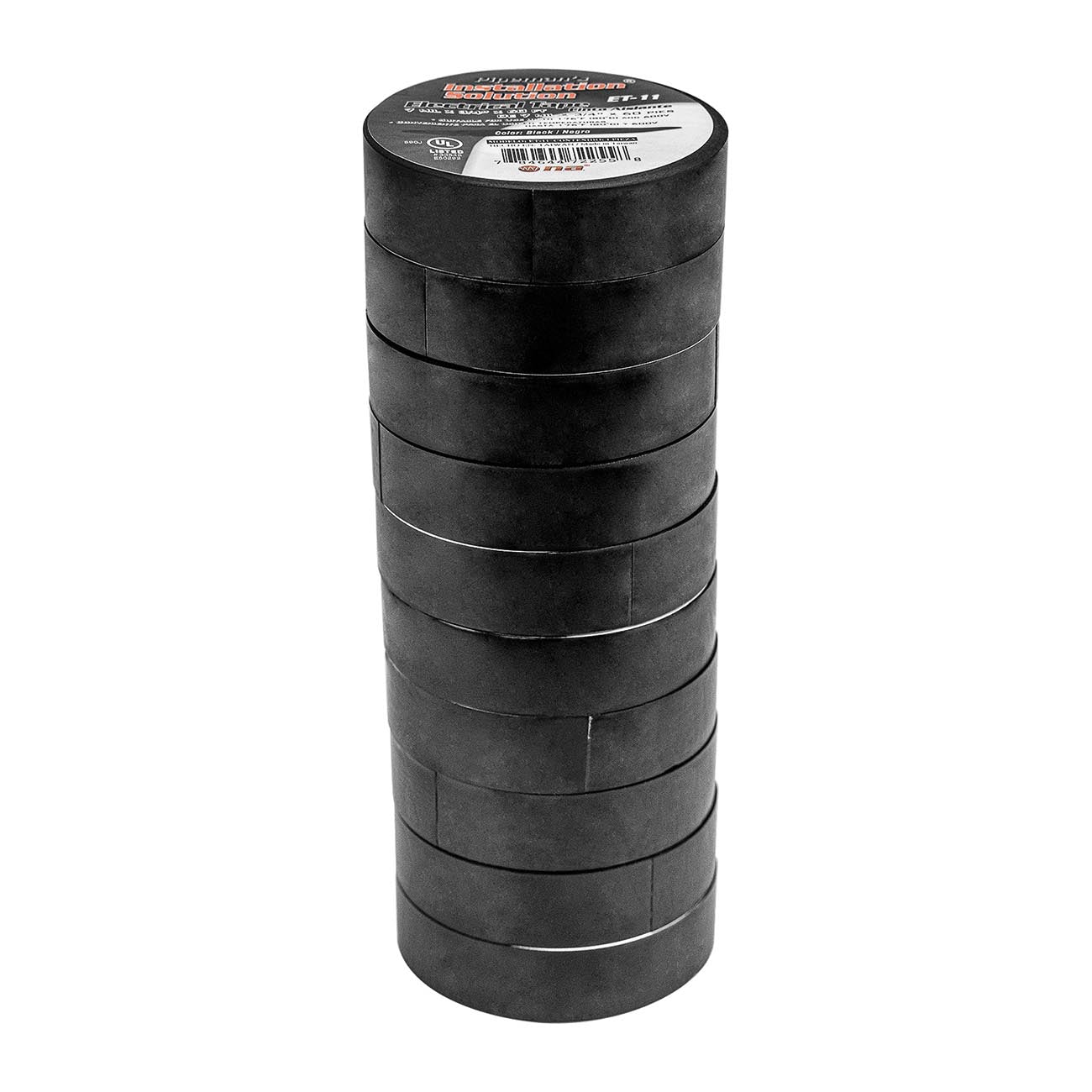 Nippon Vinyl Electrical Tape 3/4" x 60 Feet Rolls - Black (10 pack)