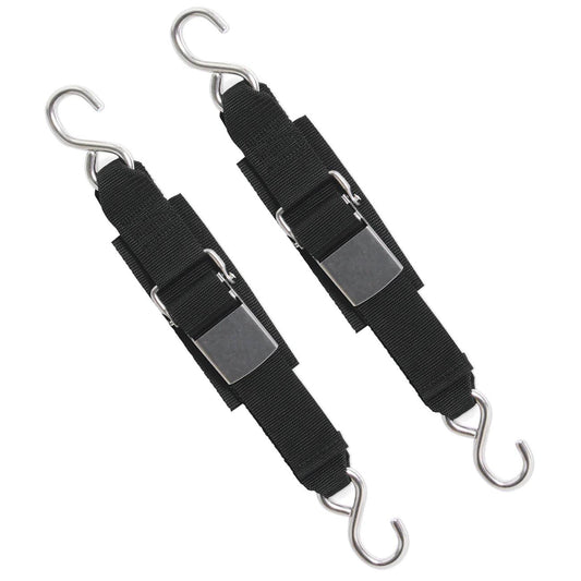 BoatBuckle Stainless Steel Kwik Lok Transom Tie-Down (Pair)