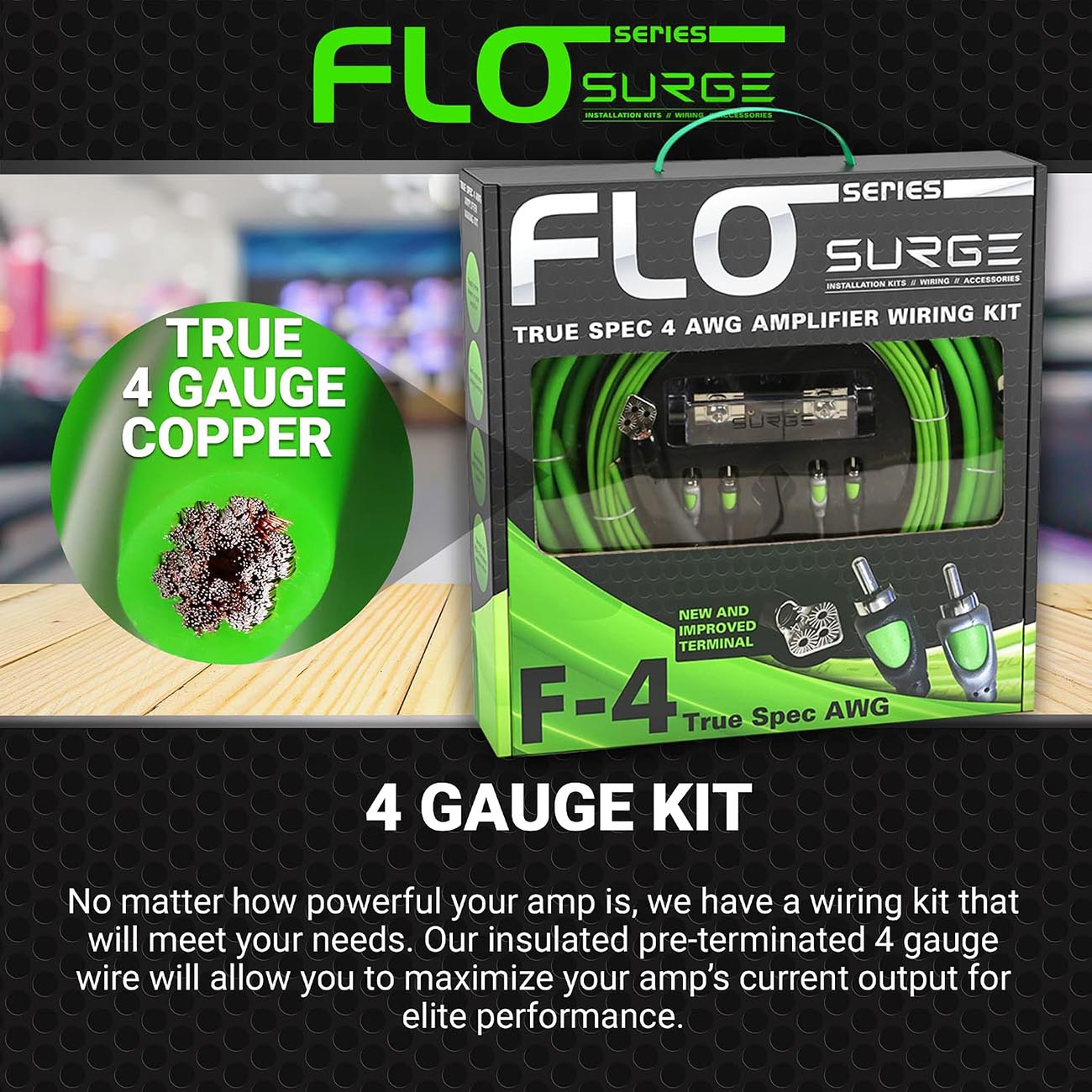 Atrend Surge Flo Series ELE 4 Gauge Amplifier Wiring Kit
