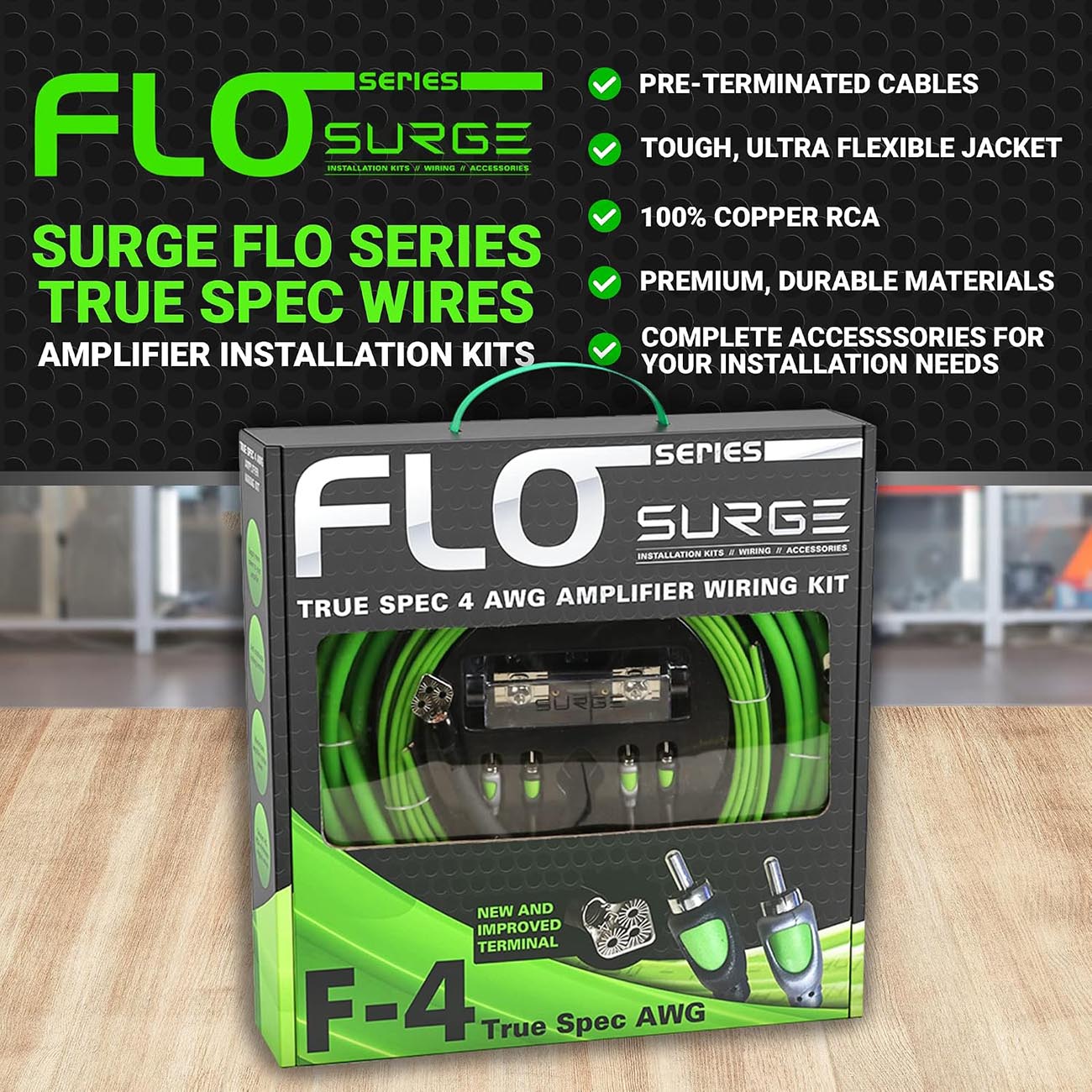 Atrend Surge Flo Series ELE 4 Gauge Amplifier Wiring Kit