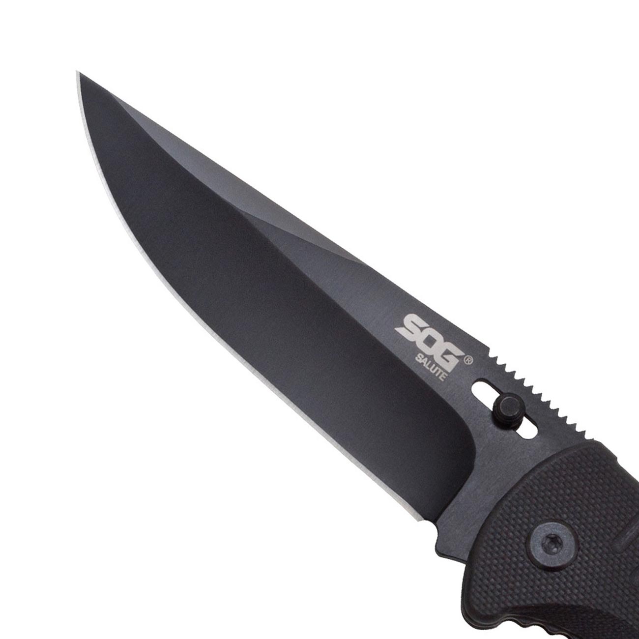 SOG Salute Clip Point Folding Knife with G10 Grips