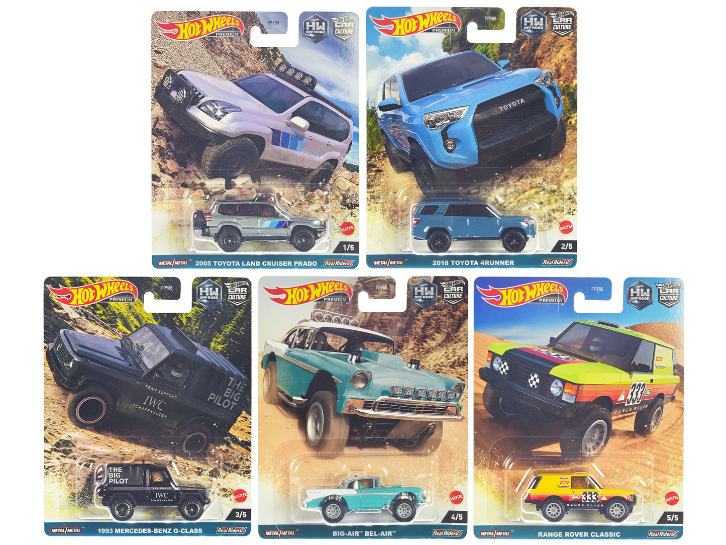 Hot Wheels "HW Off Road" 5 piece Set "Car Culture" Series Diecast Model Cars by <h2>"HW Wheels</h2> <p>High-quality car perfect for collectors and enthusiasts. Features detailed interior exterior craf