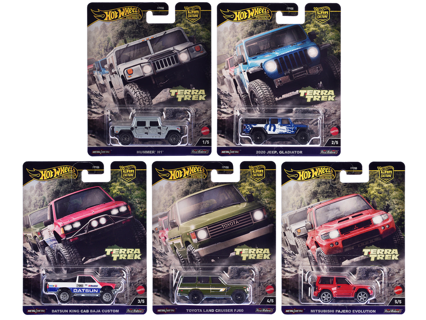 Hot Wheels "Terra Trek" 5 piece Set "Car Culture" 2024 Series C Diecast Model Cars by <h2>"Terra Wheels</h2> <p>High-quality car perfect for collectors and enthusiasts. Features detailed interior exte