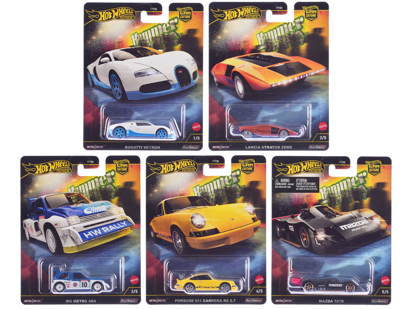 Hot Wheels "Hammer Drop" 5 piece Set "Car Culture" 2024 Series F Diecast Model Cars by <h2>"Hammer Wheels</h2> <p>High-quality car perfect for collectors and enthusiasts. Features detailed interior ex