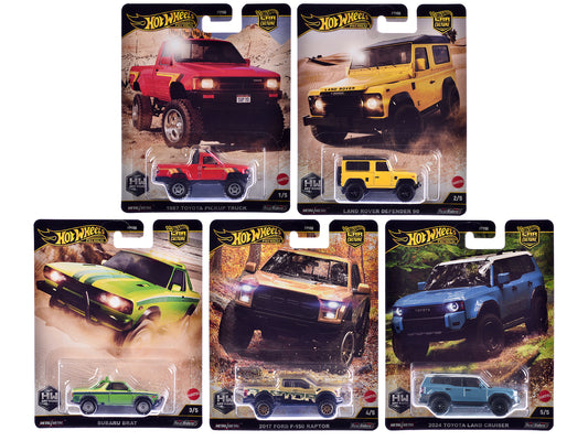 "HW Off Road" 5 piece Set "Car Culture" 2024 Series H T&y Diecast Model Cars by Hot Wheels