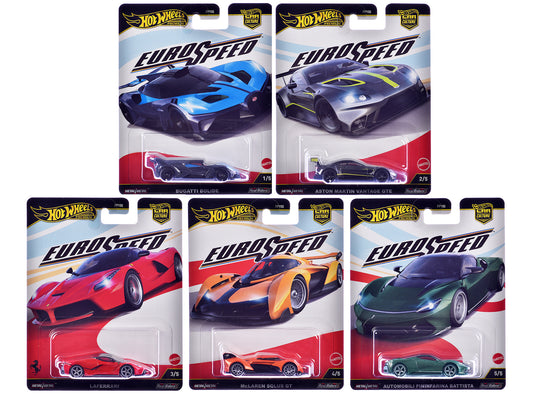 "Euro Speed" 5 piece Set "Car Culture" 2025 Series L T&y Diecast Model Cars by Hot Wheels