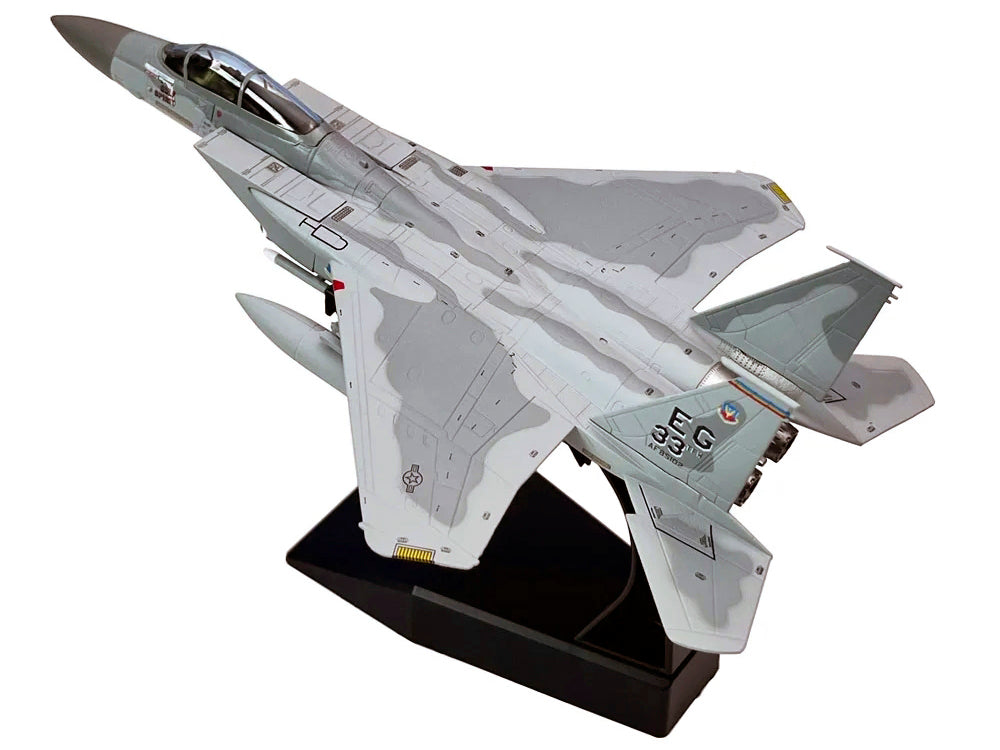 McDonnell Douglas F-15C Eagle Aircraft "MiG Killer Gulf Spirit 58th Tactical Fighter Squadron 33rd Tactical Fighter Wing Desert Storm" (1991) United States Air Force 1/100 T&y Diecast Model Airplane