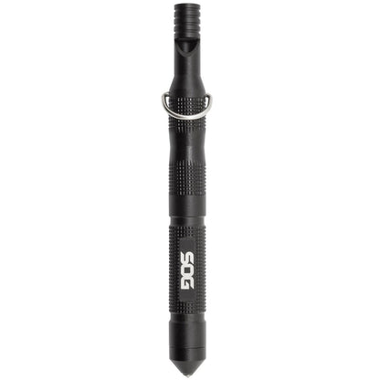 SOG Flint with Safety Whistle Fire Starter Tinder Compartment and Carbide Glass Breaker 4.3" Over