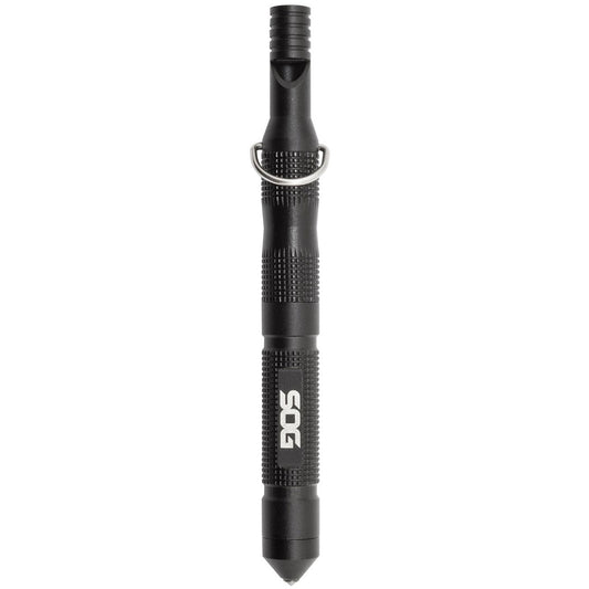 SOG Flint with Safety Whistle Fire Starter Tinder Compartment and Carbide Glass Breaker 4.3" Over