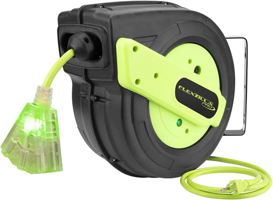 Flexzilla Pro Retractable 60' 12/3AWG Extension Cord Reel