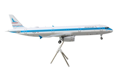 Airbus A321 Commercial Aircraft "American Airlines - Piedmont" (N581UW) White with Blue Stripes "Gemini 200" Series 1/200 Diecast Model Airplane by GeminiJets <h2>Airbus GeminiJets</h2> <p>High-qualit