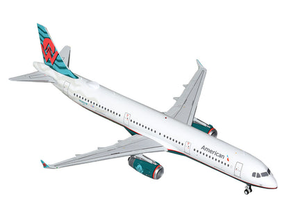 Airbus A321 Commercial Aircraft "American Airlines - America West Heritage Livery" (N580UW) White with Tail Graphics "Gemini 200" Series 1/200 Diecast Model Airplane by GeminiJets <h2>Airbus GeminiJet