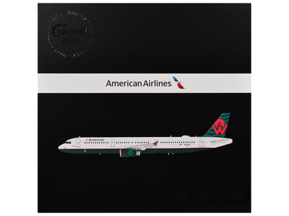 Airbus A321 Commercial Aircraft "American Airlines - America West Heritage Livery" (N580UW) White with Tail Graphics "Gemini 200" Series 1/200 Diecast Model Airplane by GeminiJets <h2>Airbus GeminiJet