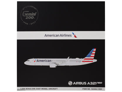 Airbus A321neo Commercial Aircraft "American Airlines" (N413AN) Gray with Striped Tail "Gemini 200" Series 1/200 Diecast Model Airplane by GeminiJets <h2>Airbus GeminiJets</h2> <p>High-quality car per
