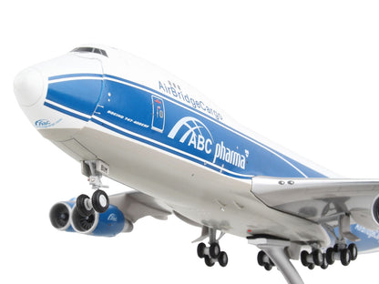 Boeing 747-400F Commercial Aircraft "AirBridgeCargo Airlines" White with Blue Stripes "Gemini 200 - Interactive" Series 1/200 Diecast Model Airplane by GeminiJets <h2>Boeing GeminiJets</h2> <p>High-qu