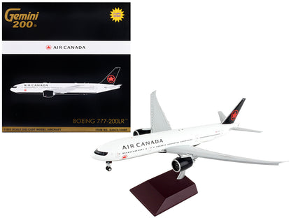 Boeing 777-200LR Commercial Aircraft with Flaps Down "Air Canada" White Black Tail "Gemini 200" Series 1/200 Diecast Model Airplane by GeminiJets <h2>Boeing GeminiJets</h2> <p>High-quality car perfect