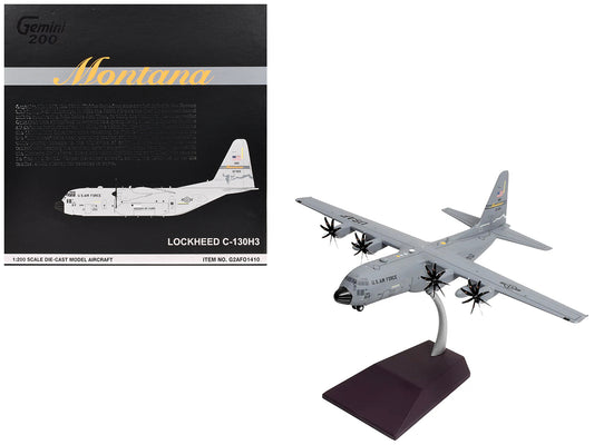 Lockheed C-130H3 Hercules Transport Aircraft "Montana Air National Guard Great Falls ANGB" United States Air Force "Gemini 200" Series 1/200 T&y Diecast Model Airplane by GeminiJets