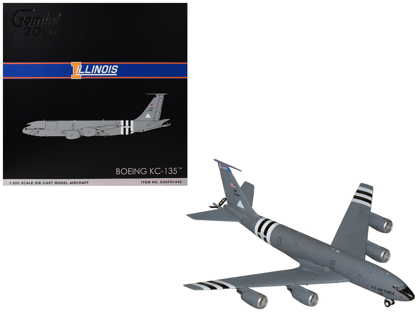 Boeing KC-135R Stratotanker Tanker Aircraft "Illinois Air National Guard" (63-7981) United States Force "Gemini 200" Series 1/200 Diecast Model by GeminiJets <h2>Boeing GeminiJets</h2> <p>High-quality