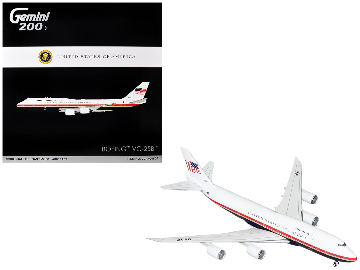 Boeing VC25B Transport Aircraft "Air Force One" (31000) United States Air "Gemini 200" Series 1/200 Diecast Model by GeminiJets <h2>Boeing GeminiJets</h2> <p>High-quality car perfect for collectors an
