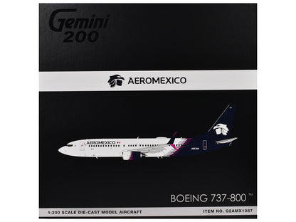 Boeing 737-800 Commercial Aircraft "AeroMexico" (N957AM) White with Dark Blue Tail "Gemini 200" Series 1/200 Diecast Model Airplane by GeminiJets <h2>Boeing GeminiJets</h2> <p>High-quality car perfect