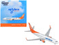 Boeing 737-800 Commercial Aircraft "Air North" (C-FNYA) White with Orange Tail "Gemini 200" 1/200 Diecast Model by GeminiJets