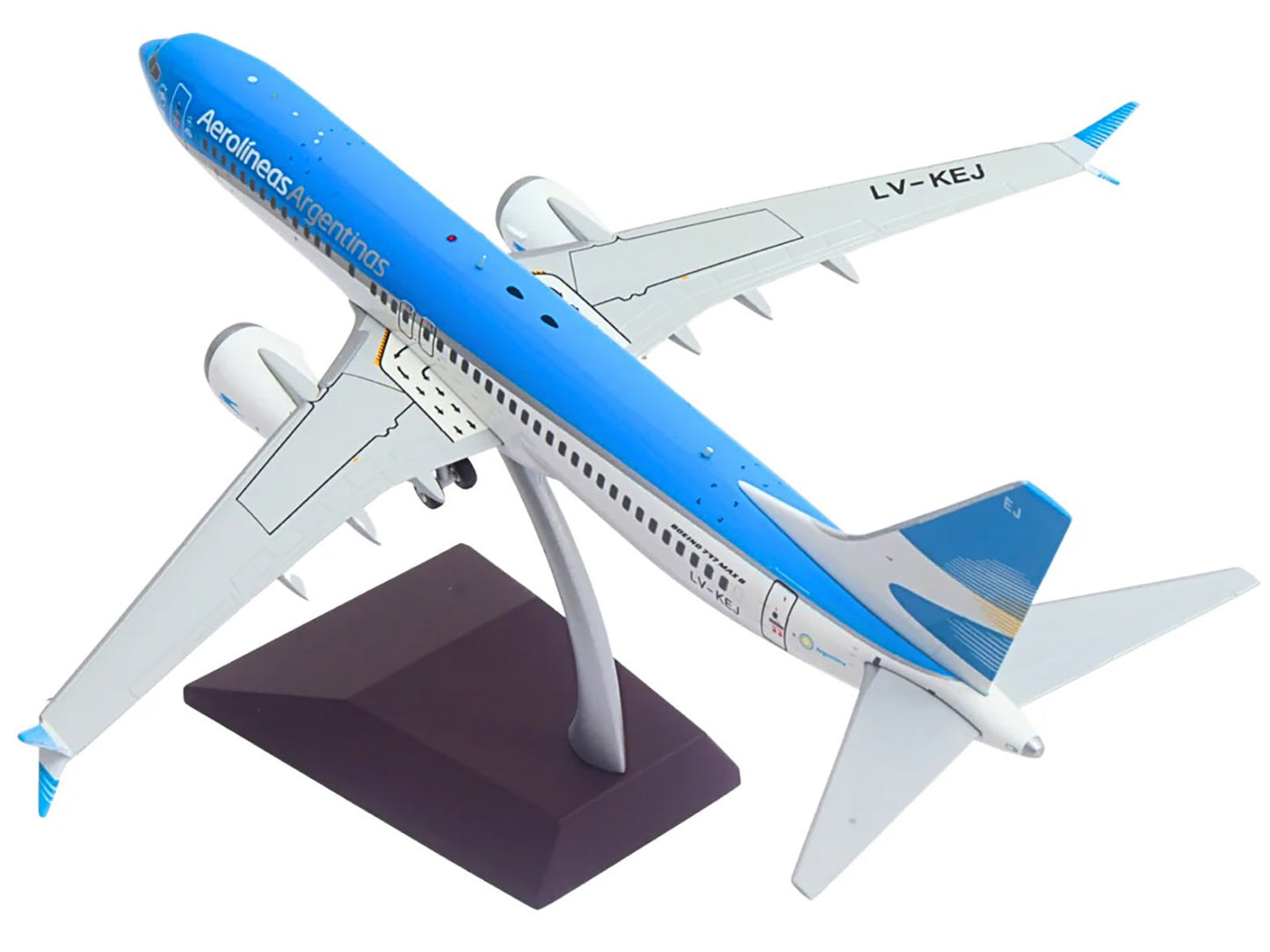 Boeing 737 MAX 8 Commercial Aircraft "Aerolineas Argentinas" (LV-KEJ) White and Blue "Gemini 200" Series 1/200 Diecast Model Airplane by GeminiJets <h2>Boeing GeminiJets</h2> <p>High-quality car perfe