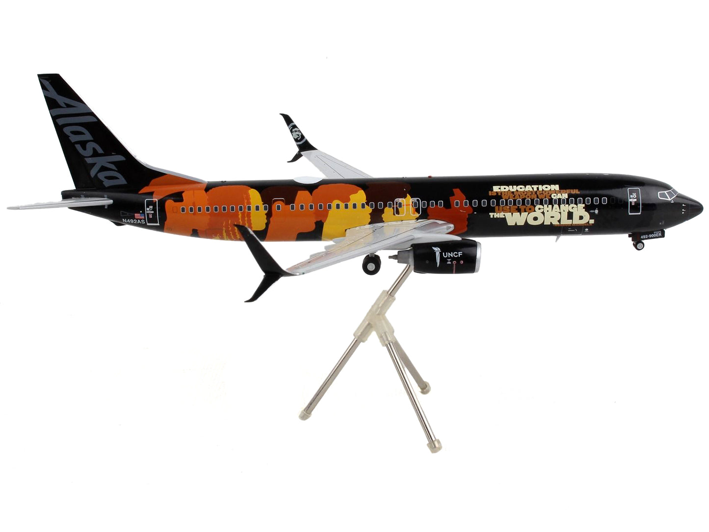 Boeing 737-900ER Commercial Aircraft "Alaska Airlines - Our Commitment" Black with Graphics "Gemini 200" Series 1/200 Diecast Model Airplane by GeminiJets <h2>Boeing GeminiJets</h2> <p>High-quality ca