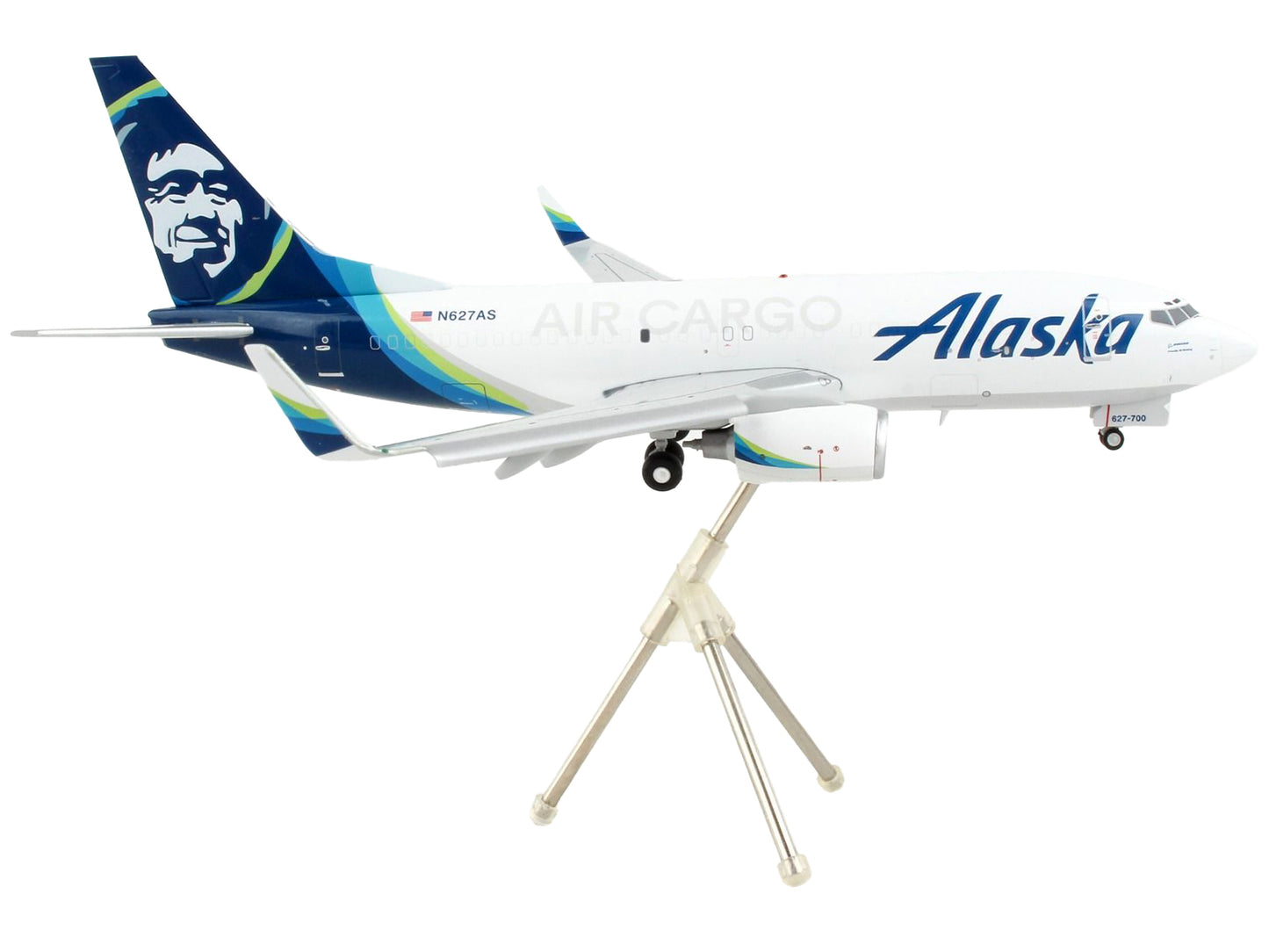 Boeing 737-700BDSF Commercial Aircraft with Flaps Down "Alaska Air Cargo" White Blue Tail "Gemini 200" Series 1/200 Diecast Model Airplane by GeminiJets <h2>Boeing GeminiJets</h2> <p>High-quality car