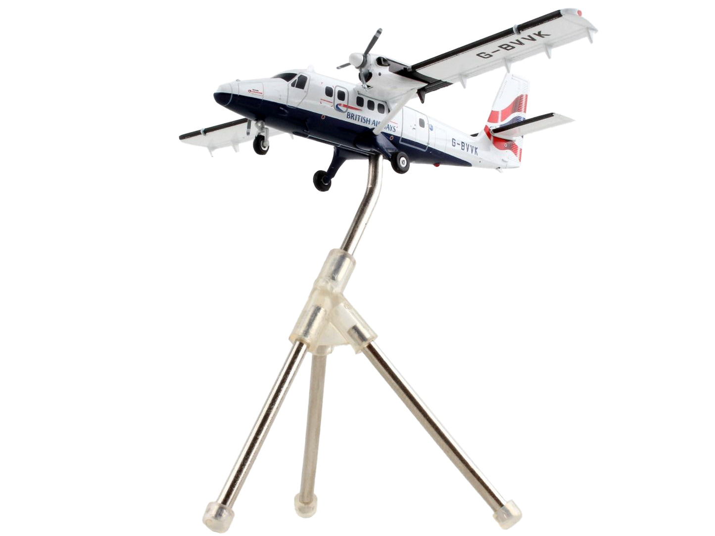 De Havilland DHC-6-300 Commercial Aircraft "British Airways" White with Striped Tail "Gemini 200" Series 1/200 Diecast Model Airplane by GeminiJets <h2>De GeminiJets</h2> <p>High-quality car perfect f