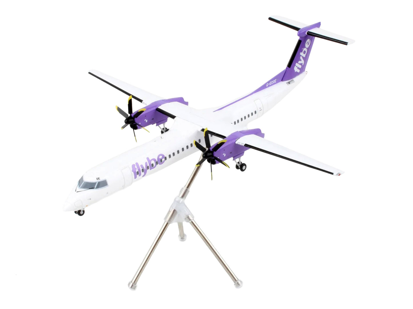 Bombardier Q400 Commercial Aircraft "Flybe" (G-ECOE) White with Purple Tail "Gemini 200" Series 1/200 Diecast Model Airplane by GeminiJets <h2>Bombardier GeminiJets</h2> <p>High-quality car perfect fo