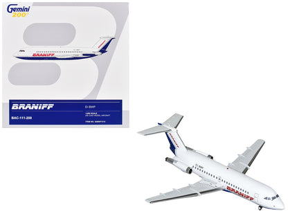 BAC 111-200 Commercial Aircraft "Braniff International Airways" (EI-BWP) White with Blue Tail "Gemini 200" Series 1/200 Diecast Model Airplane by GeminiJets <h2>BAC GeminiJets</h2> <p>High-quality car