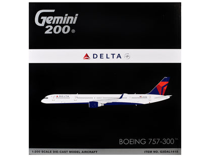 Boeing 757-300 Commercial Aircraft "Delta Air Lines" (N595NW) White with Blue and Red Tail "Gemini 200" Series 1/200 Diecast Model by GeminiJets <h2>Boeing GeminiJets</h2> <p>High-quality car perfect