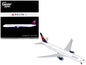 Boeing 767-400ER Commercial Aircraft "Delta Air Lines" (N482MH) White with Blue and Red Tail "Gemini 200" 1/200 T&y Diecast Model Airplane by GeminiJets