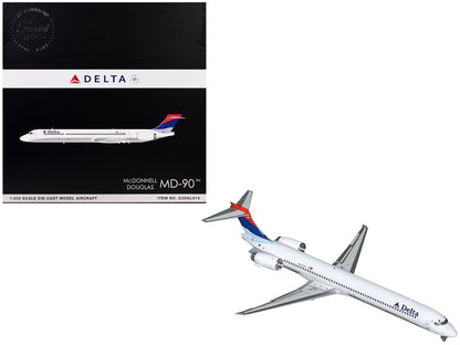 McDonnell Douglas MD-90 Commercial Aircraft "Delta Air Lines" (N910DN) White with Blue and Red Tail "Gemini 200" Series 1/200 Diecast Model Airplane by GeminiJets <h2>McDonnell GeminiJets</h2> <p>High