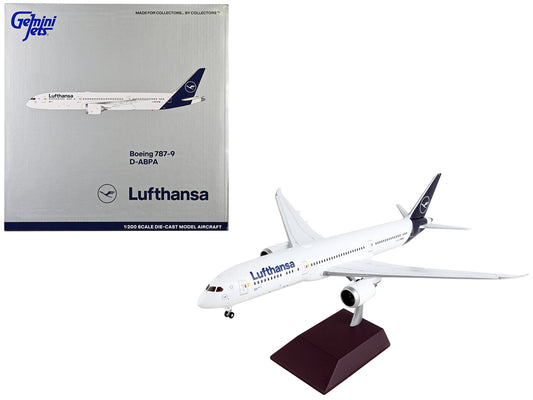 Boeing 787-9 Commercial Aircraft "Lufthansa" White with Blue Tail "Gemini 200" Series 1/200 Diecast Model Airplane by GeminiJets <h2>Boeing GeminiJets</h2> <p>High-quality car perfect for collectors a