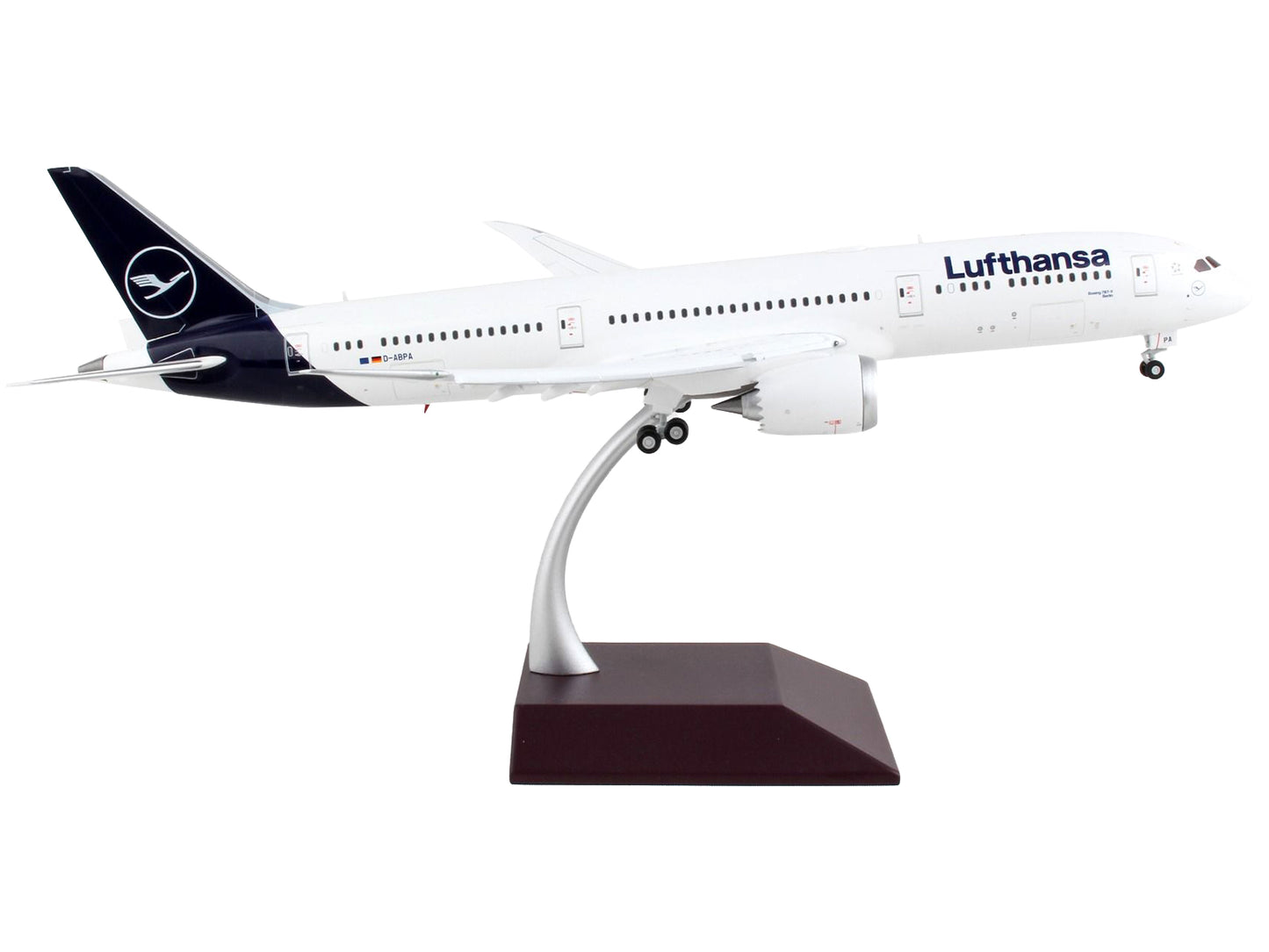 Boeing 787-9 Commercial Aircraft with Flaps Down "Lufthansa" White Blue Tail "Gemini 200" Series 1/200 Diecast Model Airplane by GeminiJets <h2>Boeing GeminiJets</h2> <p>High-quality car perfect for c