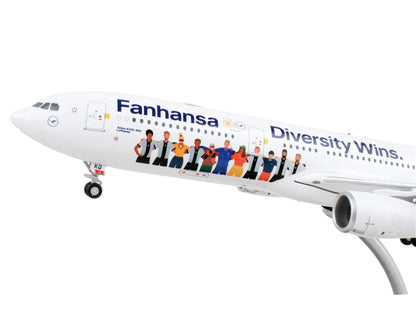 Airbus A330-300 Commercial Aircraft "Lufthansa - Diversity Wins" White with Blue Tail "Gemini 200" Series 1/200 Diecast Model Airplane by GeminiJets <h2>Airbus GeminiJets</h2> <p>High-quality car perf