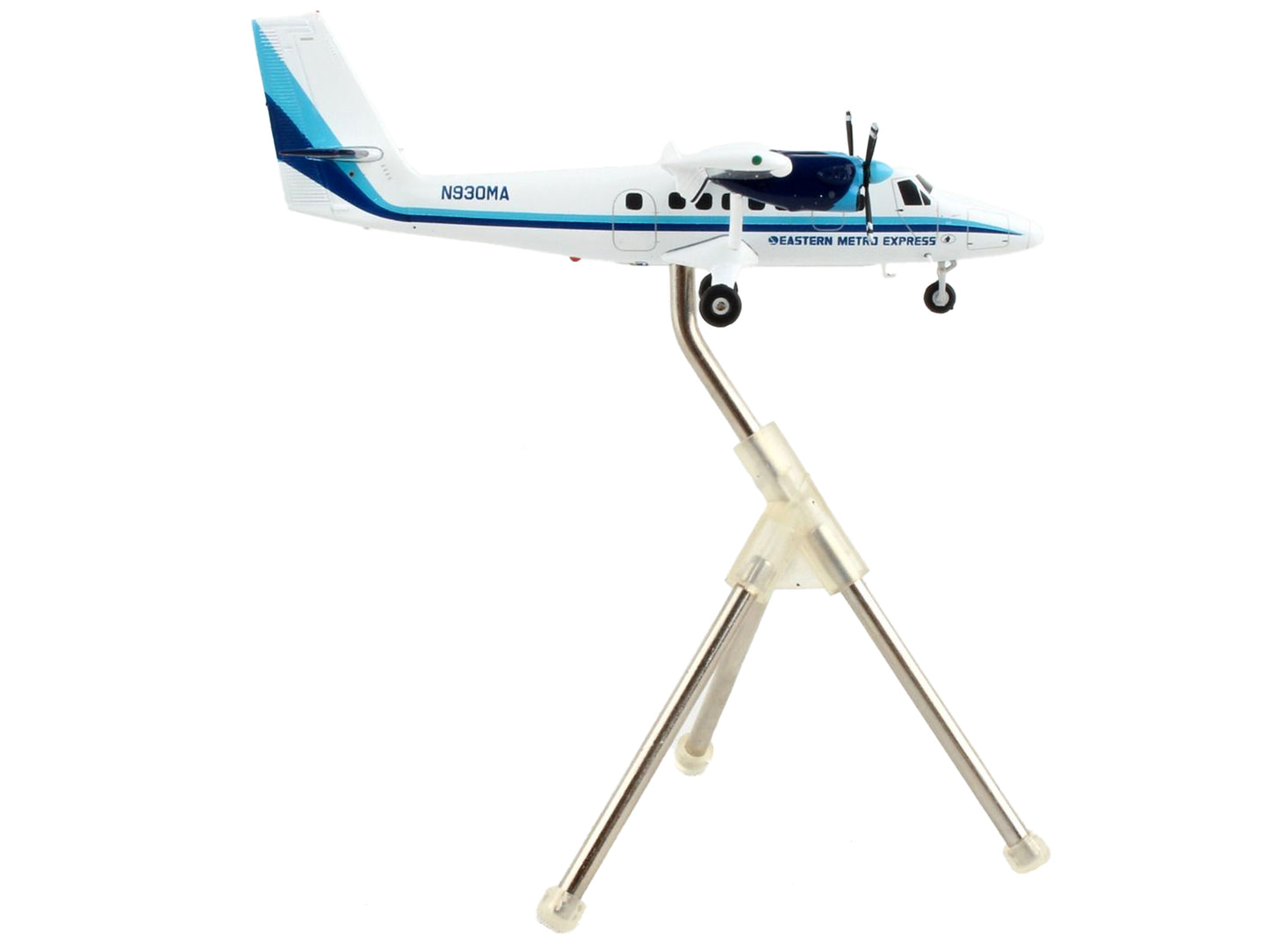 De Havilland DHC-6-200 Commercial Aircraft "Eastern Air Lines - Metro Express" White with Blue Stripes "Gemini 200" Series 1/200 Diecast Model Airplane by GeminiJets <h2>De GeminiJets</h2> <p>High-qua