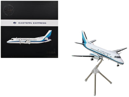 Saab 340A Commercial Aircraft "Eastern Express/Bar Harbor" (N407BH) White with Blue Stripes "Gemini 200" Series 1/200 Diecast Model Airplane by GeminiJets <h2>Saab GeminiJets</h2> <p>High-quality car