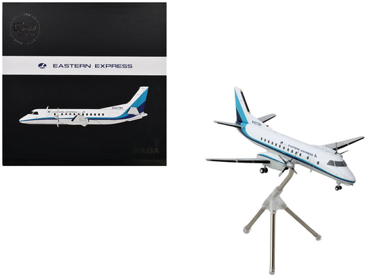 Saab 340A Commercial Aircraft "Eastern Express/Bar Harbor" (N407BH) White with Blue Stripes "Gemini 200" Series 1/200 Diecast Model Airplane by GeminiJets <h2>Saab GeminiJets</h2> <p>High-quality car